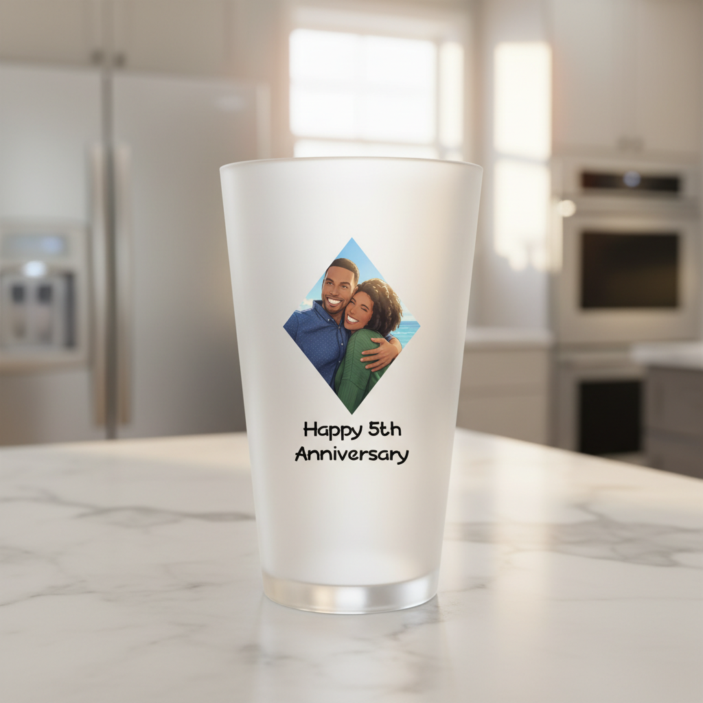 Frosted Anime Pint Glass