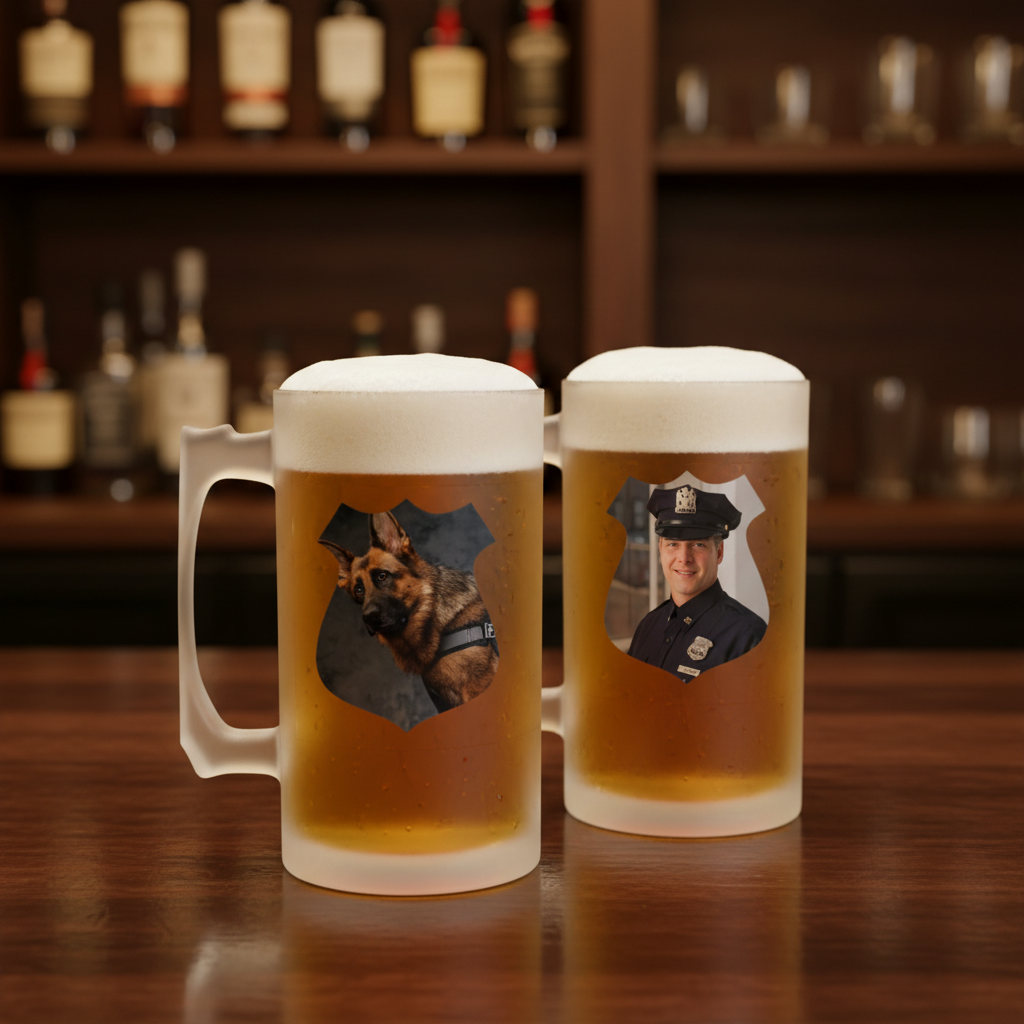 Police Retirement Beer Mug