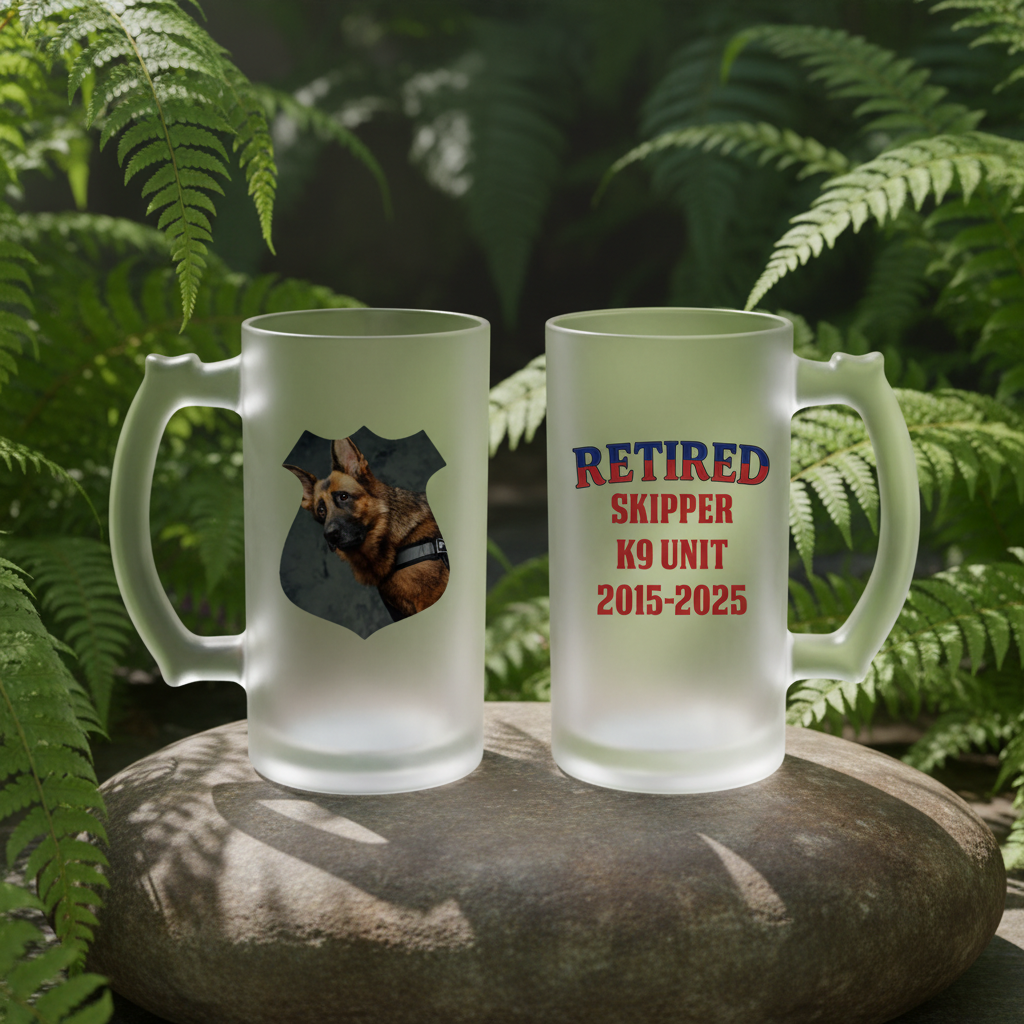 Police Retirement Beer Mug