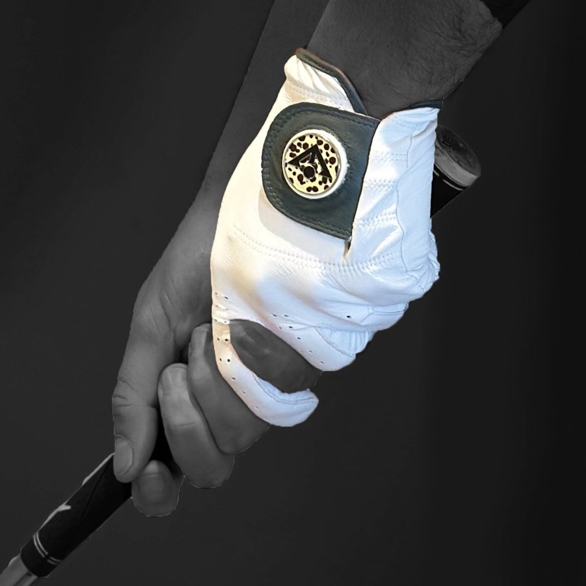Unique Personalized Ember PearLES | Men's Grey Golf Glove Customized Men Sized Golf Gloves Gifts for Men by Groovy Guy