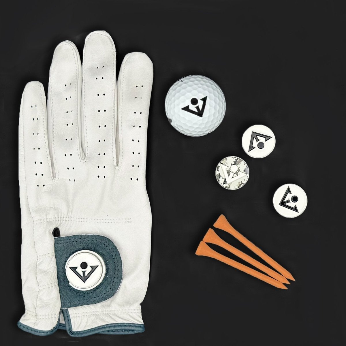 Unique Personalized Ember PearLES | Men's Grey Golf Glove Customized Men Sized Golf Gloves Gifts for Men by Groovy Guy