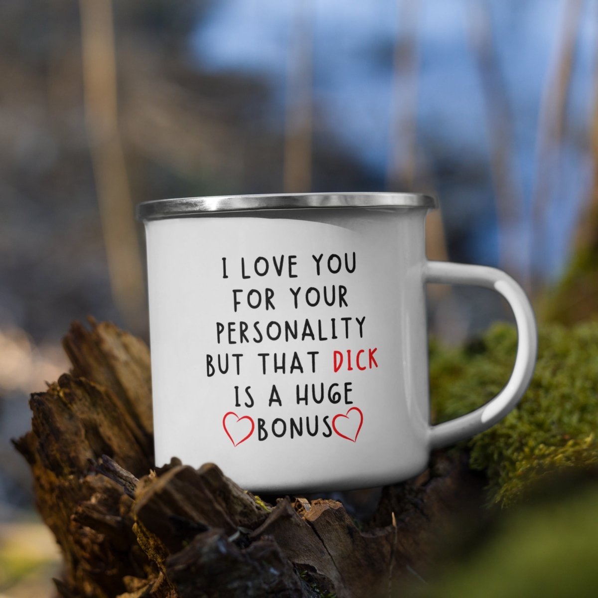 Unique Personalized Funny Love Campfire Mug Customized Valentines Gifts for Men by Groovy Guy
