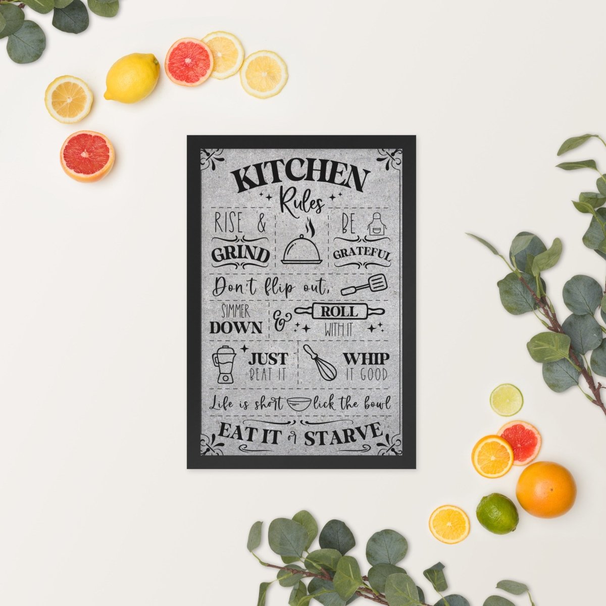 Unique Personalized Our Kitchen Rules Wall Art Customized Pub Signs Gifts for Men by Groovy Guy