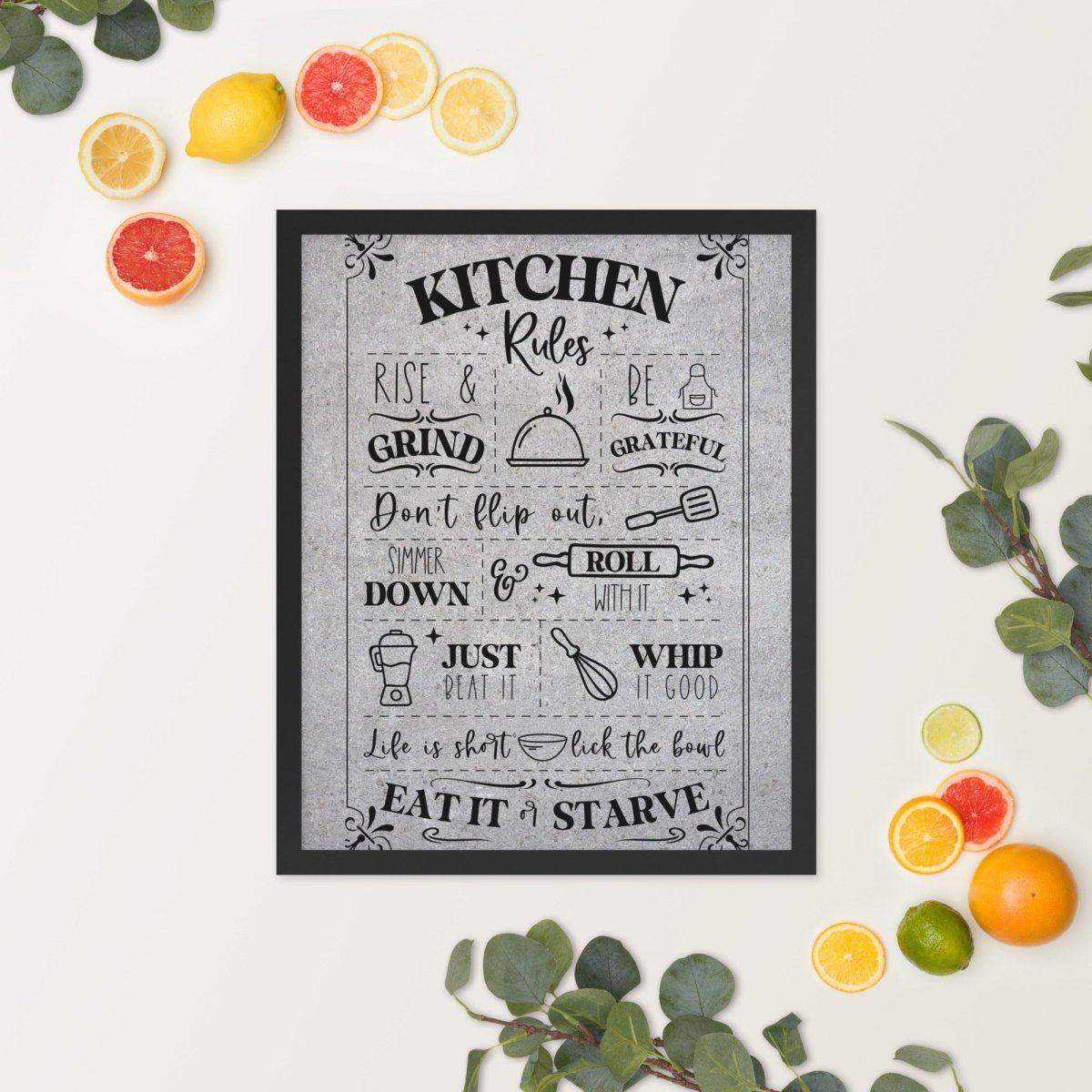 Unique Personalized Our Kitchen Rules Wall Art Customized Pub Signs Gifts for Men by Groovy Guy