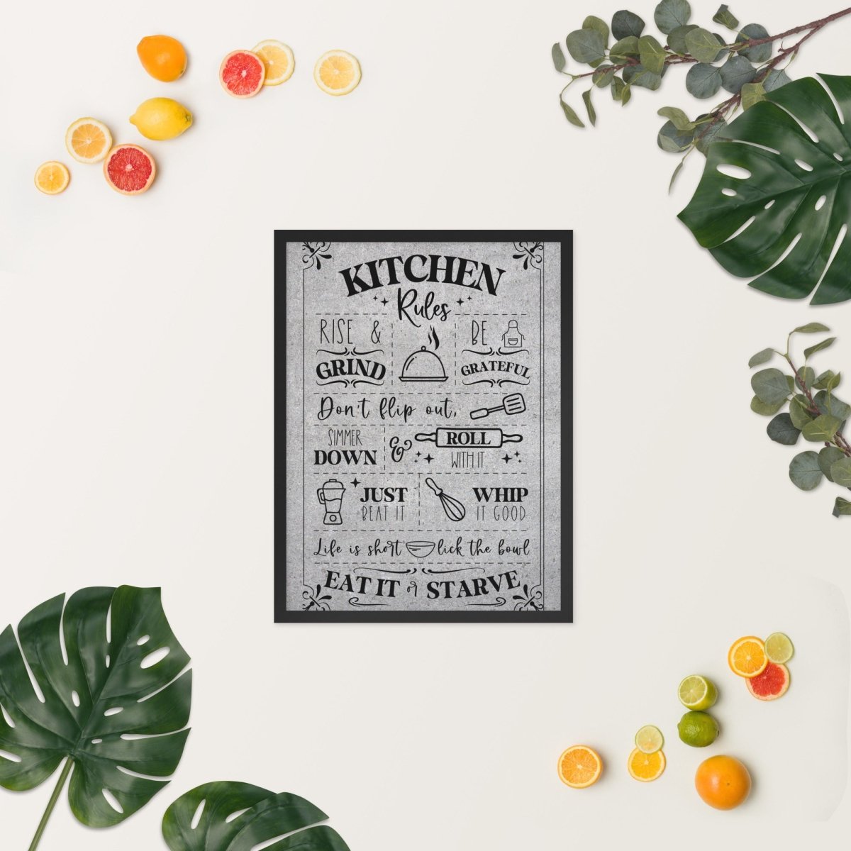 Unique Personalized Our Kitchen Rules Wall Art Customized Pub Signs Gifts for Men by Groovy Guy