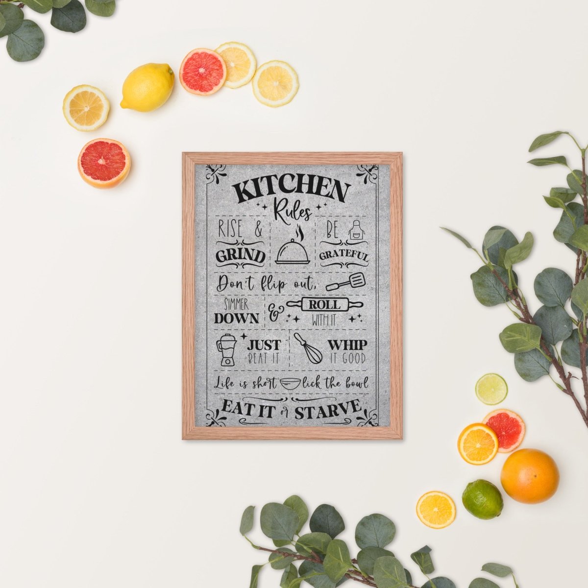Unique Personalized Our Kitchen Rules Wall Art Customized Pub Signs Gifts for Men by Groovy Guy