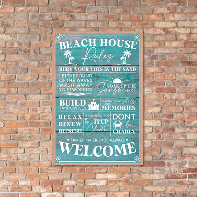 Beach House Rules Wall Art