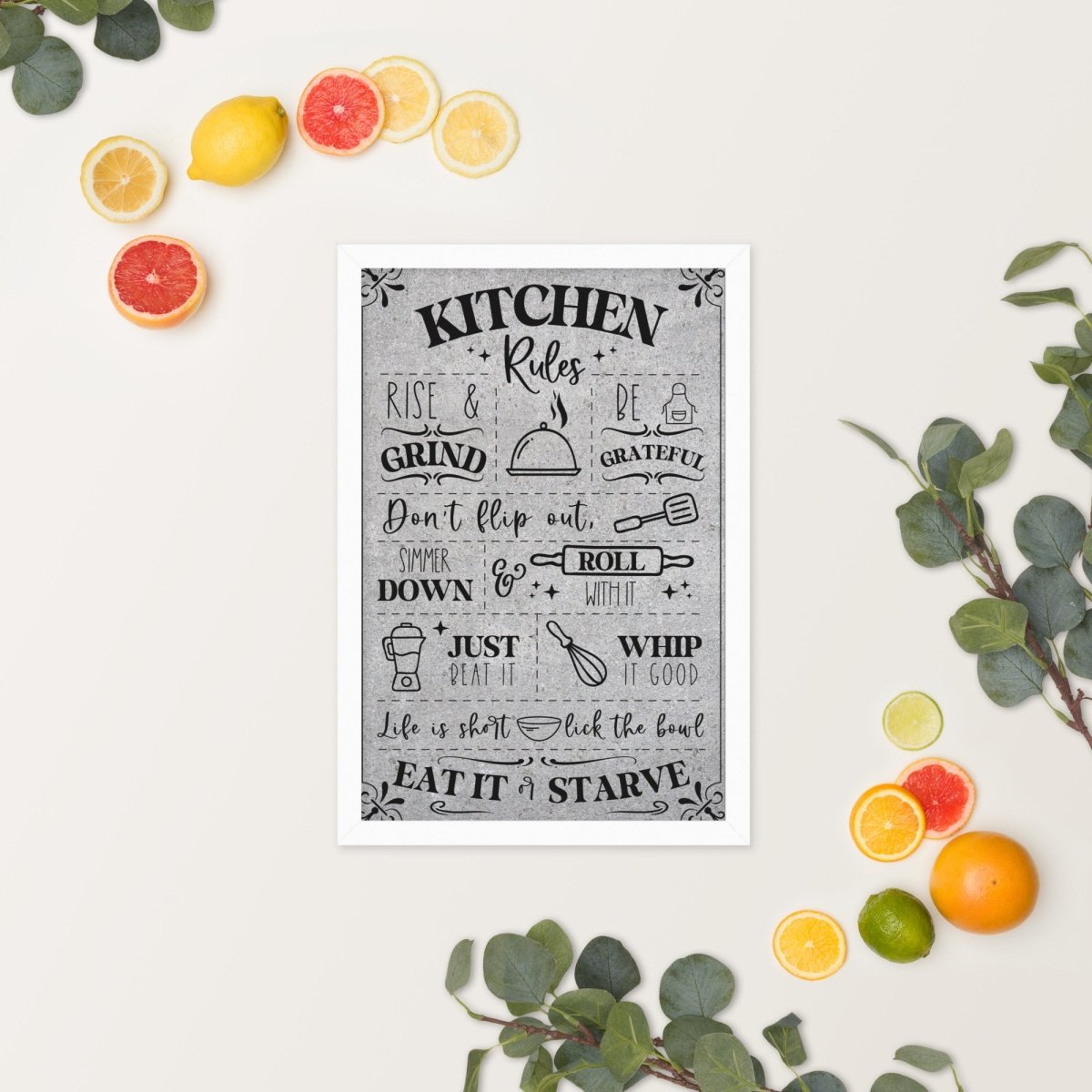 Unique Personalized Our Kitchen Rules Wall Art Customized Pub Signs Gifts for Men by Groovy Guy