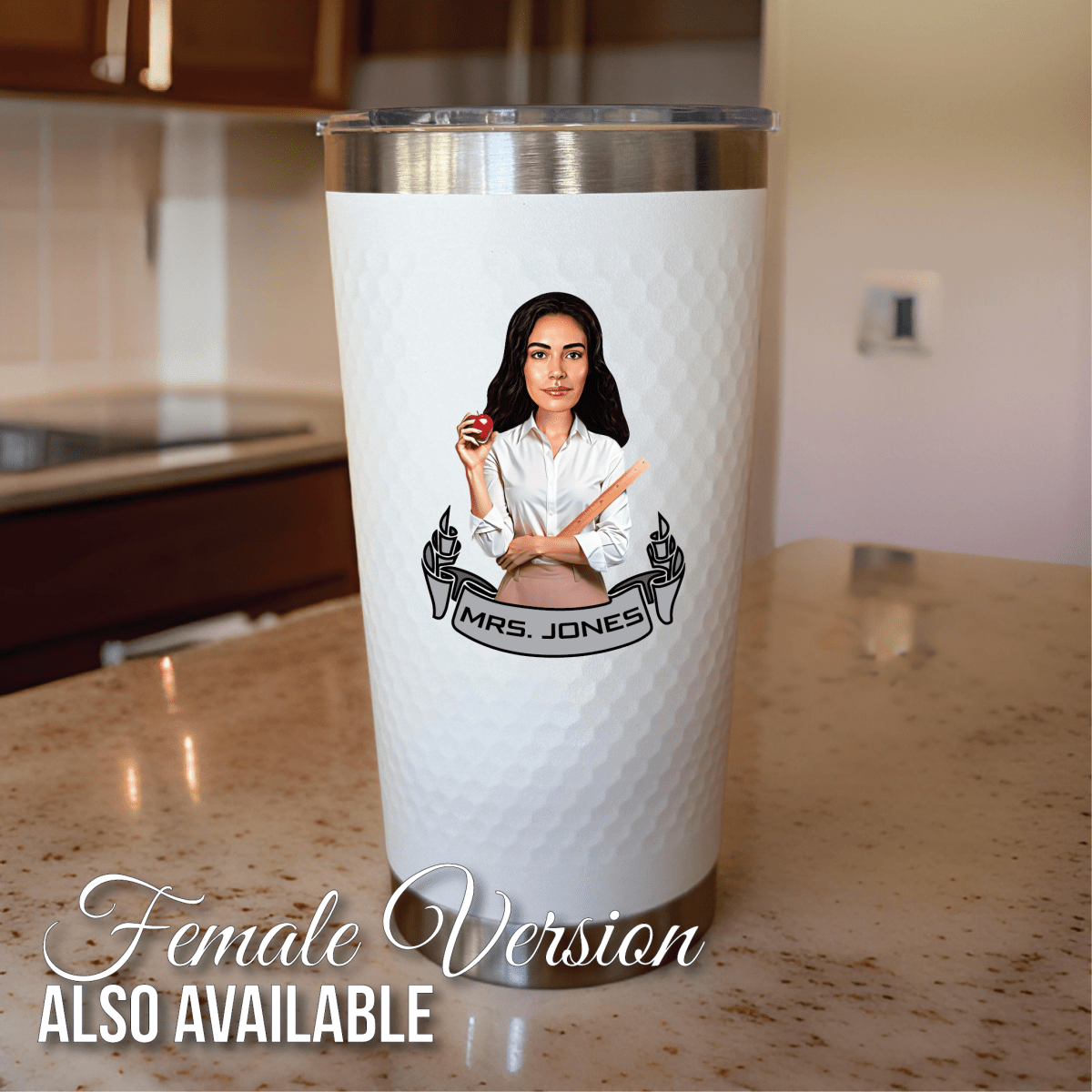 Unique Personalized A+ Teacher Tumbler Customized Gifts for Men by Groovy Guy