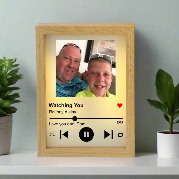 Dad's Heartfelt Song Frame