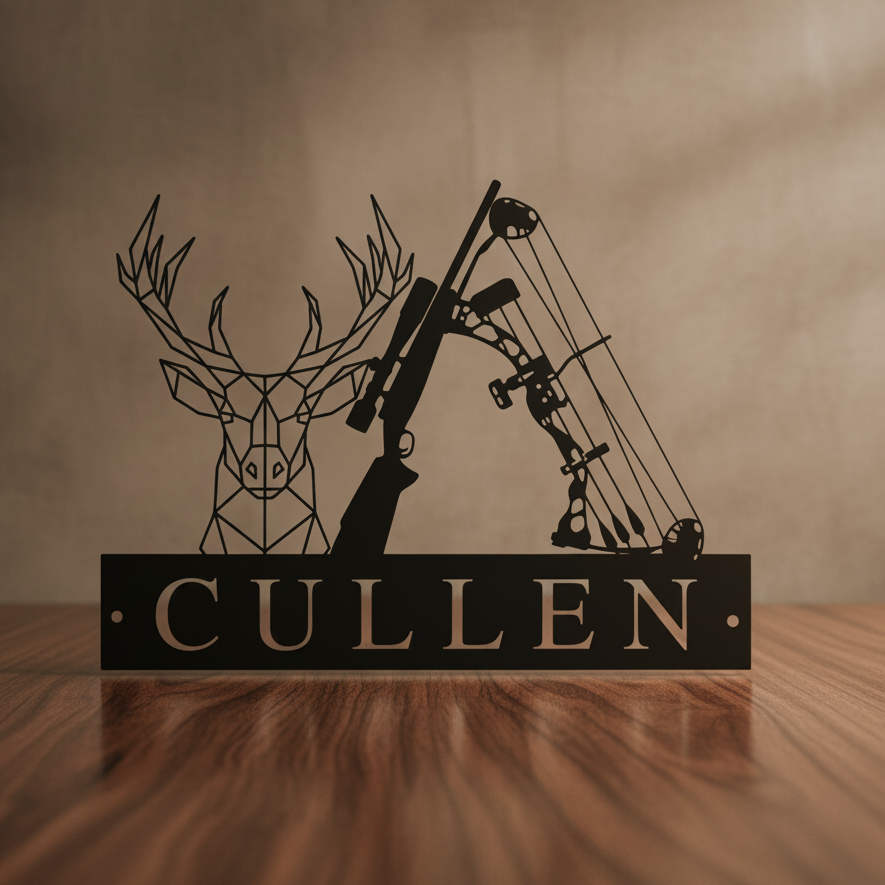 Trophy Buck Hunter Man Cave Sign