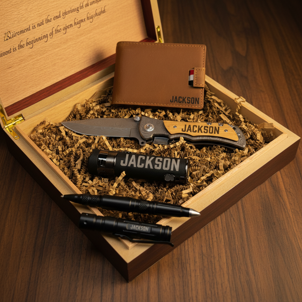 Personalized Retirement Gift Set for Men
