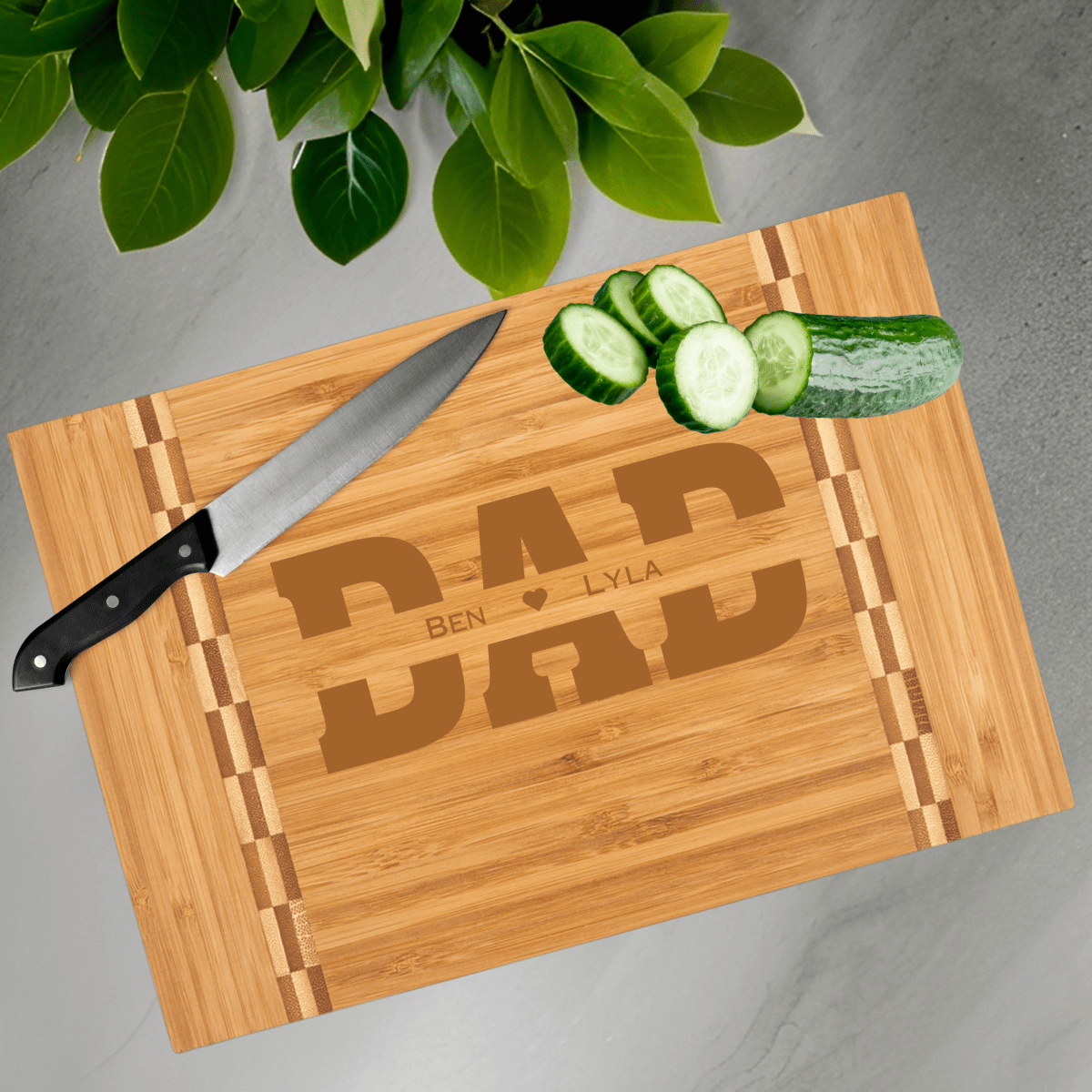 Unique Personalized Father's Day Bamboo Cutting Board Customized Cutting Board Gifts for Men by Groovy Guy