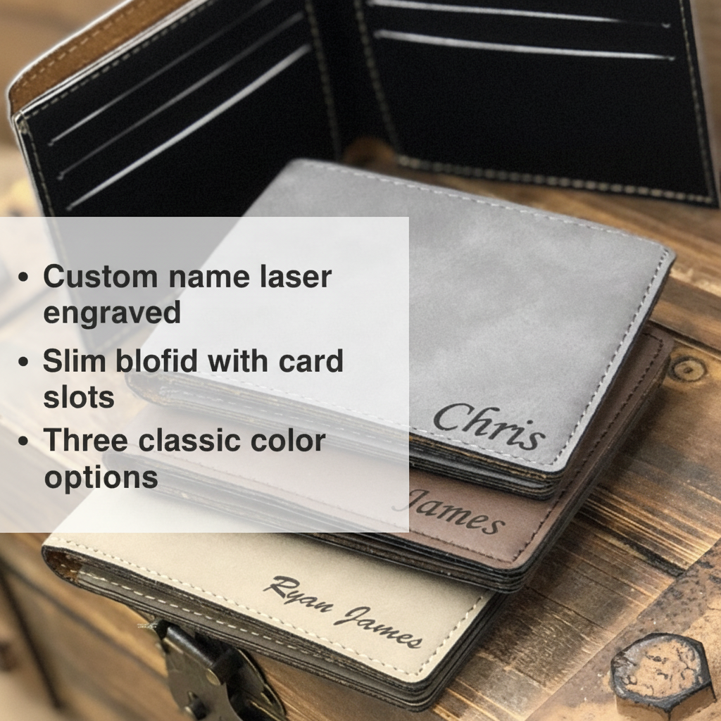 Executive Personalized Leatherette Wallet