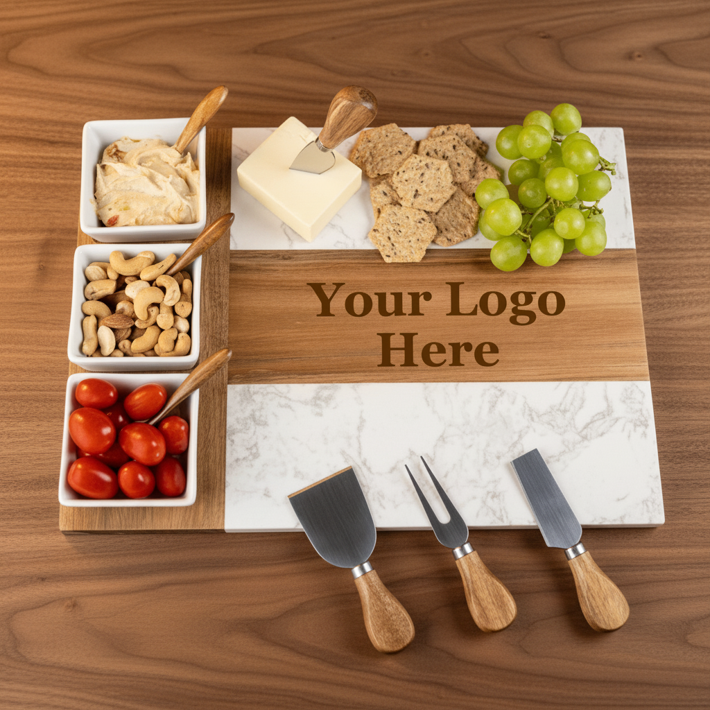 Executive Marble Charcuterie Board Set