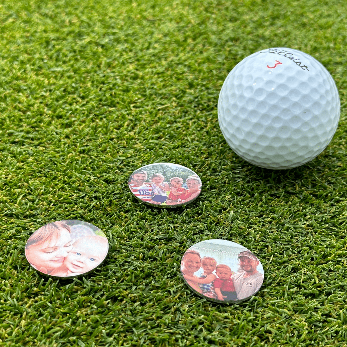 Unique Personalized Custom Photo Ball Markers Customized Golf Ball Marker Gifts for Men by Groovy Guy