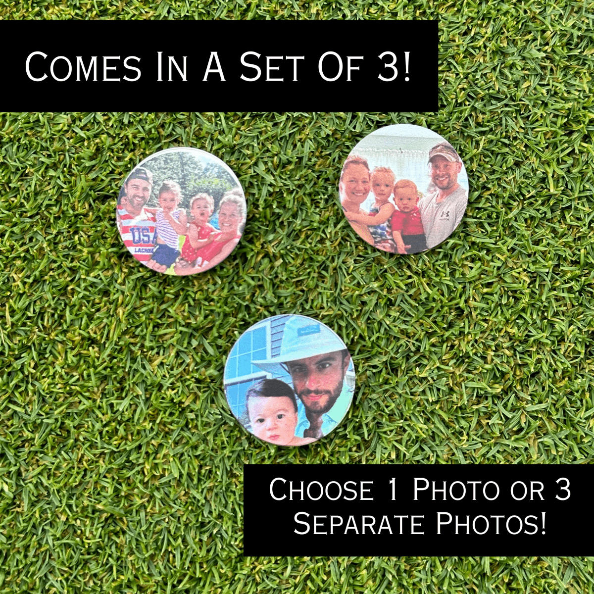 Unique Personalized Custom Photo Ball Markers Customized Golf Ball Marker Gifts for Men by Groovy Guy