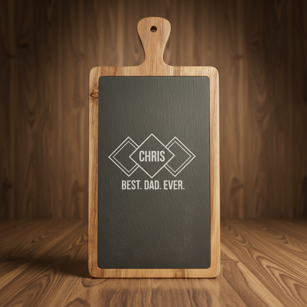 Craftsman Diamond Personalized Slate Cutting Board
