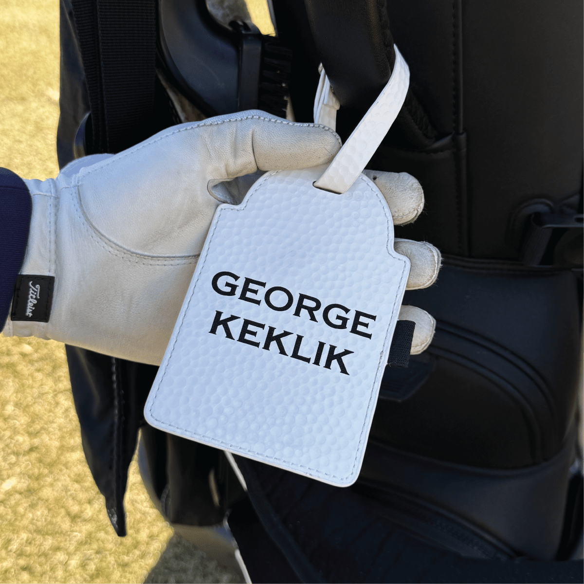 Unique Personalized Tee'd Up Bag Tag Customized Gifts for Men by Groovy Guy