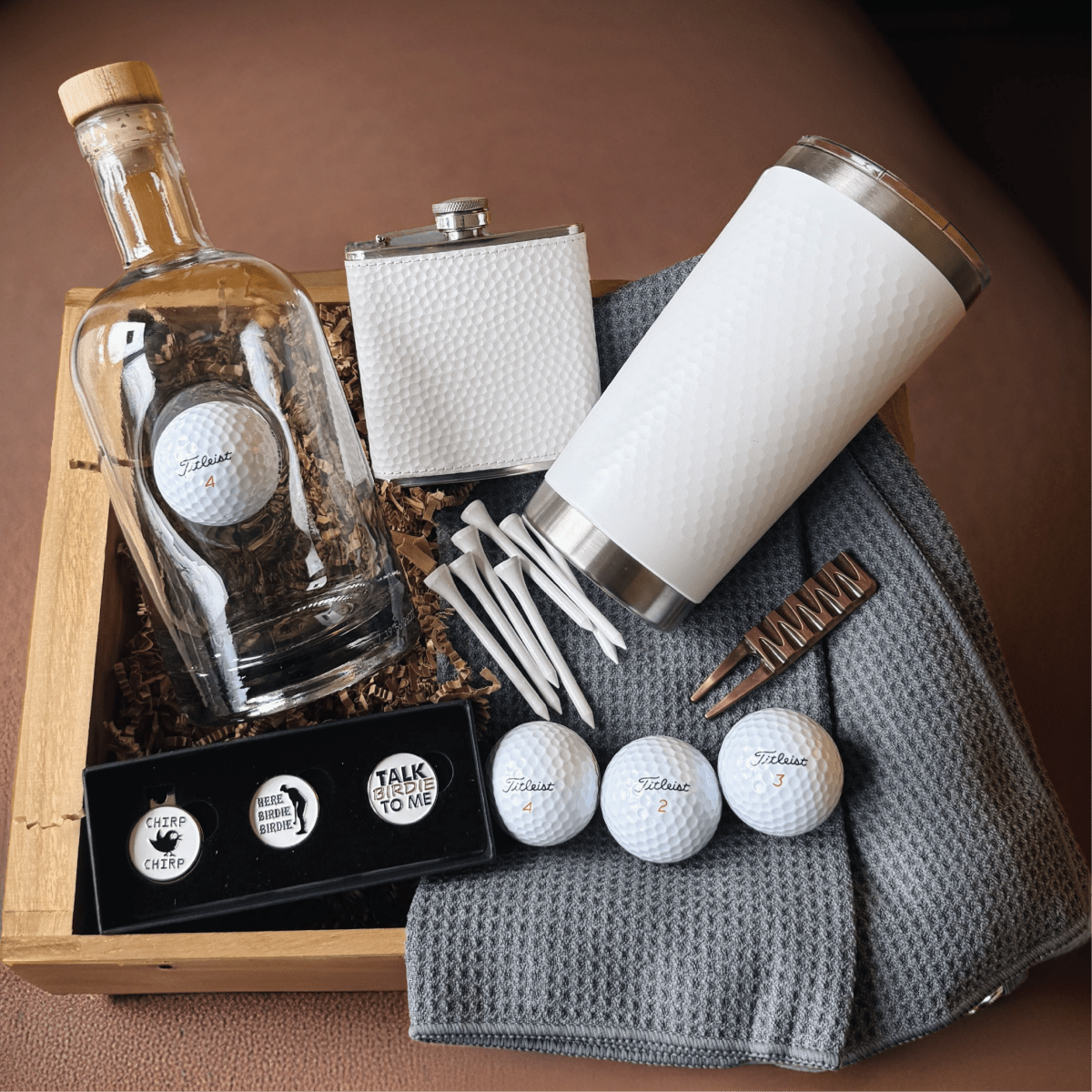 personalized golf gear Tee Time Personalized Golf Gift Basket