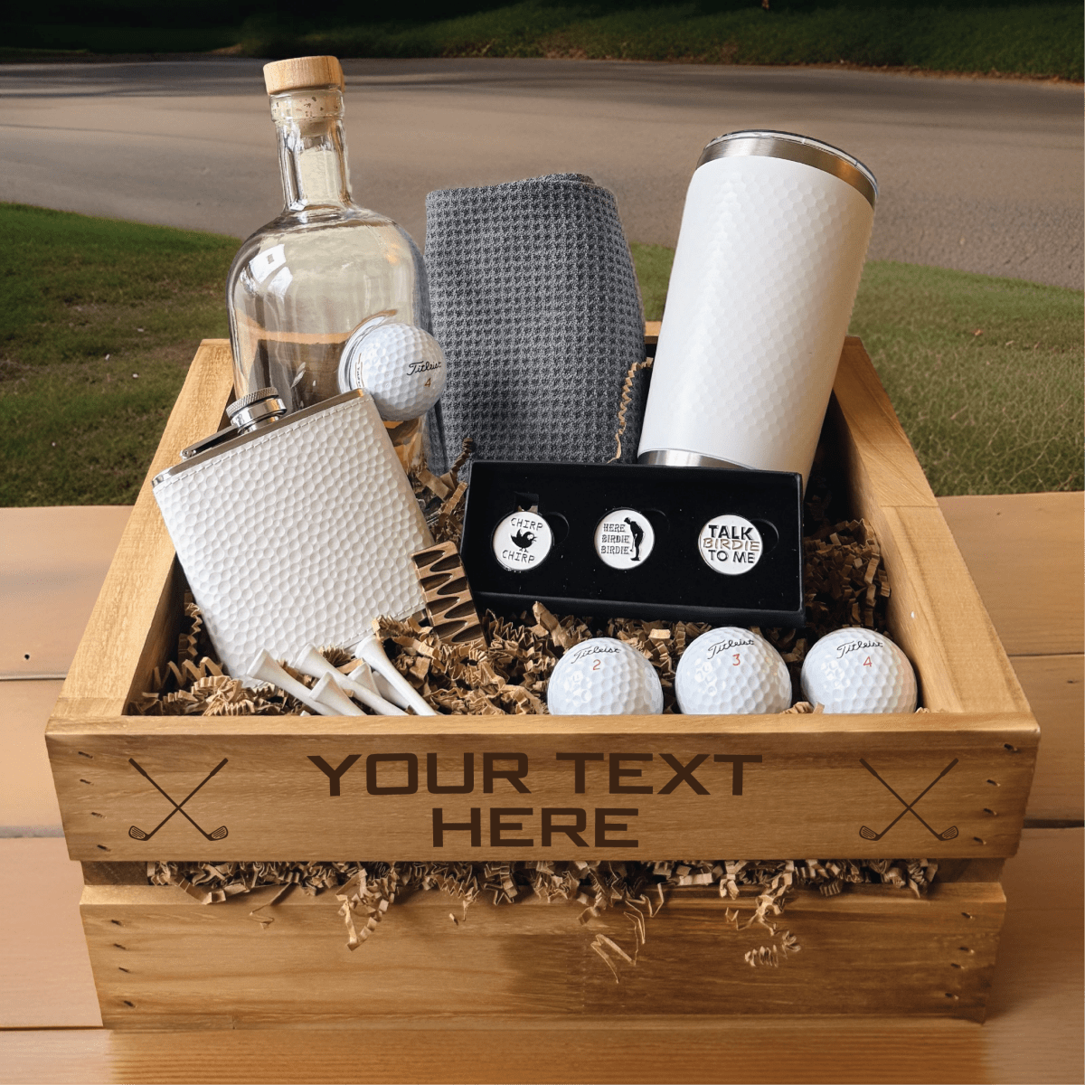 Tee Time Personalized Golf Gift Basket 2026