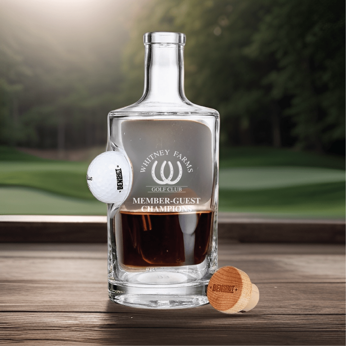 Unique Personalized Custom Logo Golf Ball Decanter Customized Golf Outing Gifts for Men by Groovy Guy