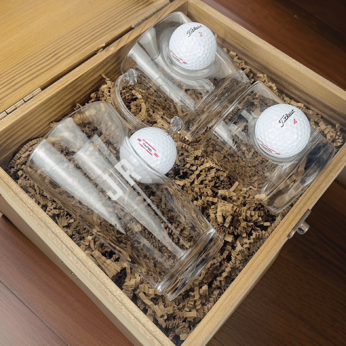 Unique Personalized Golfers Glassware Gift Set Customized Golf Gifts for Men by Groovy Guy