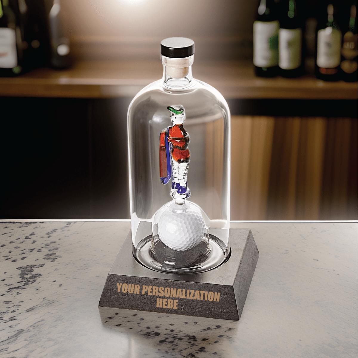 Unique Personalized Golfer Decanter Customized Decanter Gifts for Men by Groovy Guy