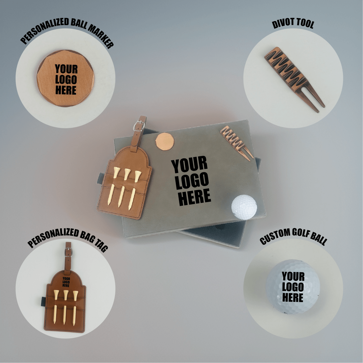 Unique Personalized Golf Tournament Gizmo Set Customized Golf Outing Gifts for Men by Groovy Guy