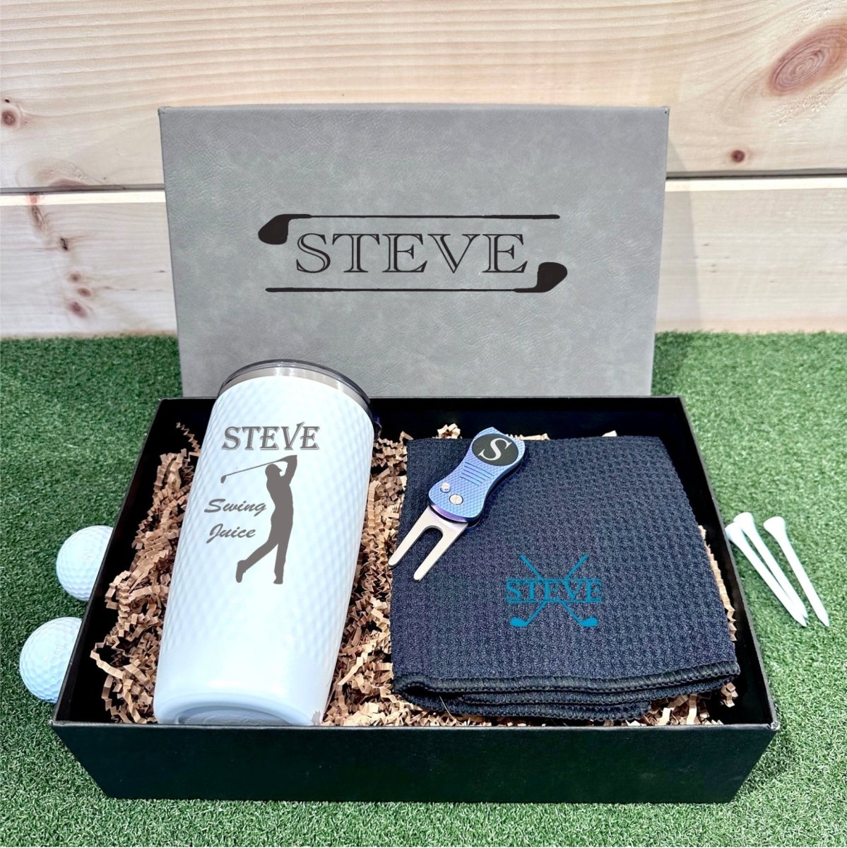 Unique Personalized Custom Logo Golf Gift Box Set Customized Golf Gifts for Men by Groovy Guy
