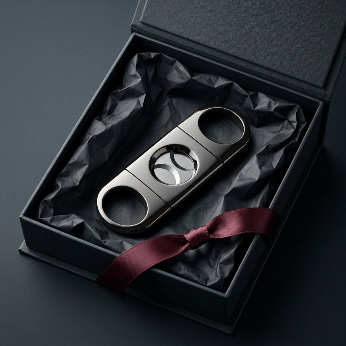 heavy-bodied gun metal cigar cutter