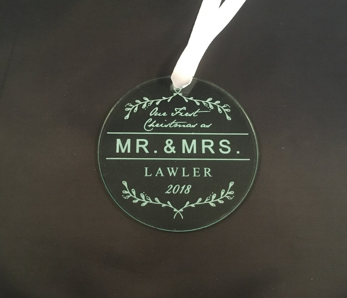 Unique Personalized Personalized First Christmas Together Ornament Customized Holiday Ornament Gifts for Men by Groovy Guy