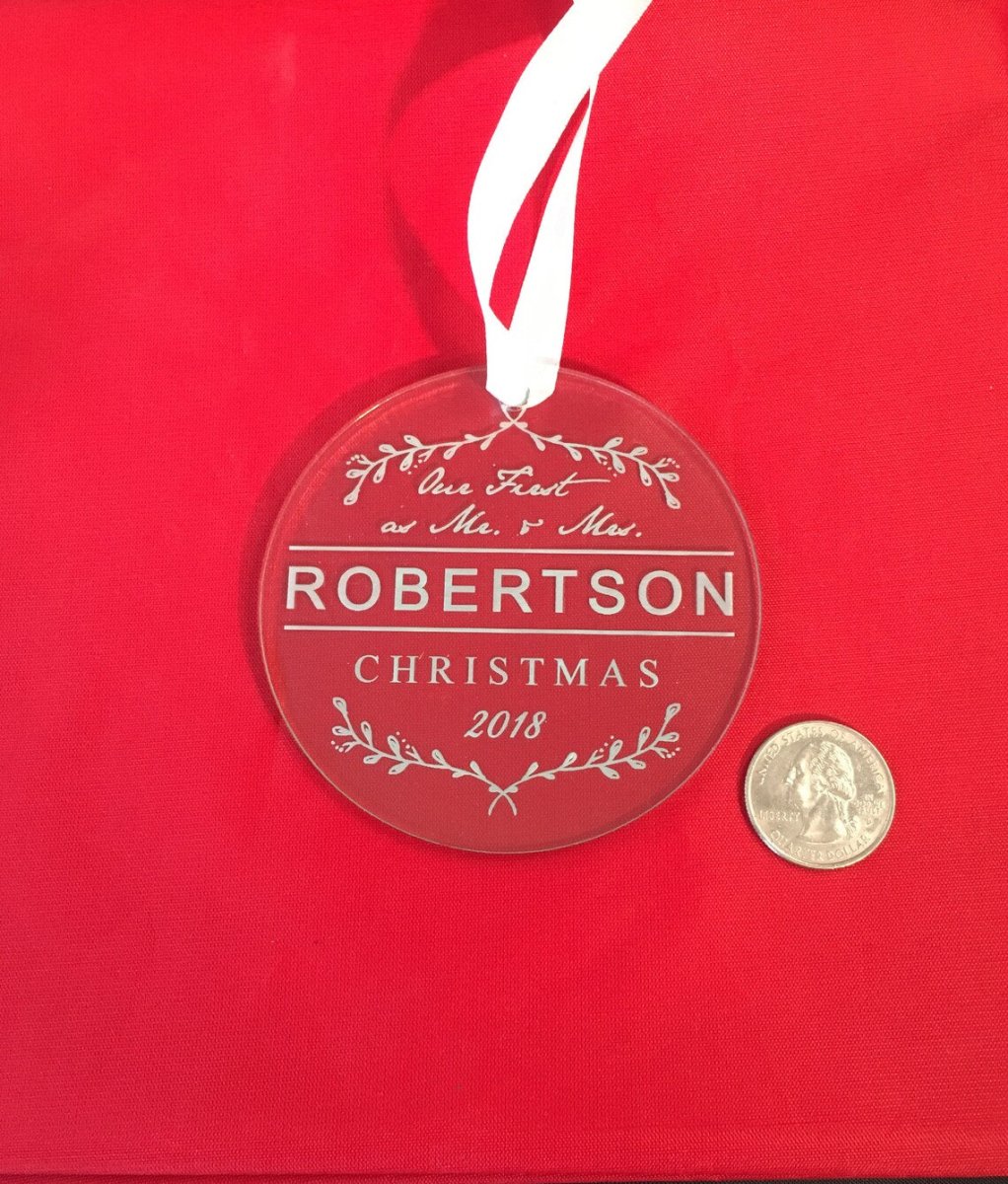 Unique Personalized Personalized First Christmas Together Ornament Customized Holiday Ornament Gifts for Men by Groovy Guy