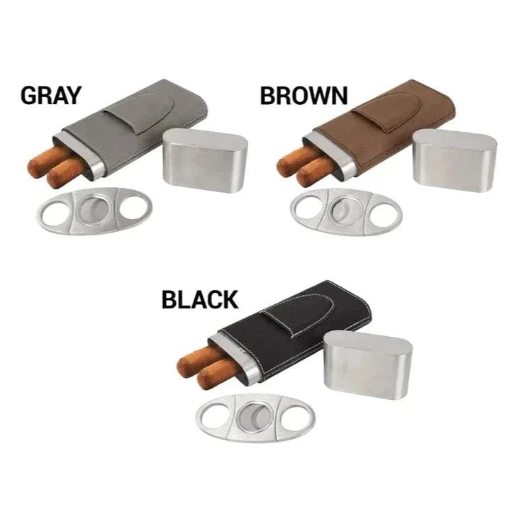 Unique Personalized Engraved Cigar Travel Case Customized Cigar Case Gifts for Men by Groovy Guy