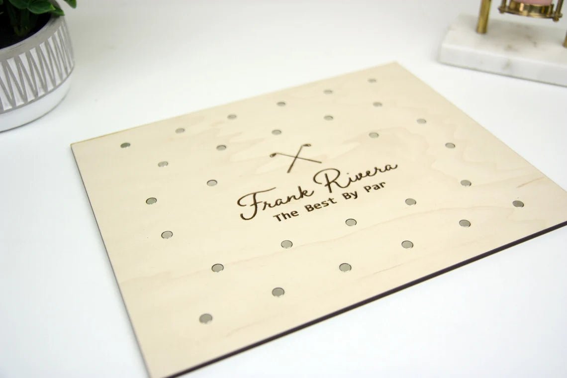 Unique Personalized Golf Marker Display Frame Customized Golf Gifts for Men by Groovy Guy