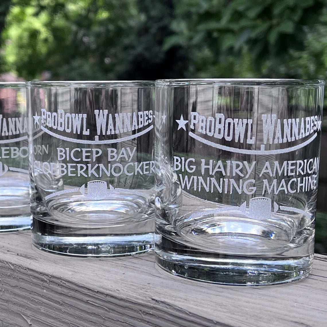 Unique Personalized Fantasy Football Whiskey Glass Customized Whiskey Glass Gifts for Men by Groovy Guy