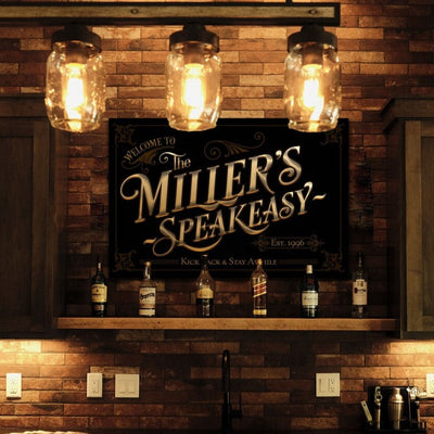 Personalized Speakeasy Cigar Parlor Sign