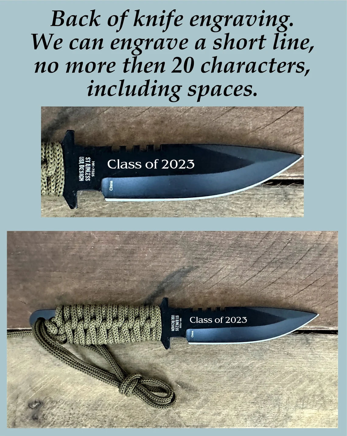 Unique Personalized Graduation Paracord Knife Customized Guy Gifts Gifts for Men by Groovy Guy