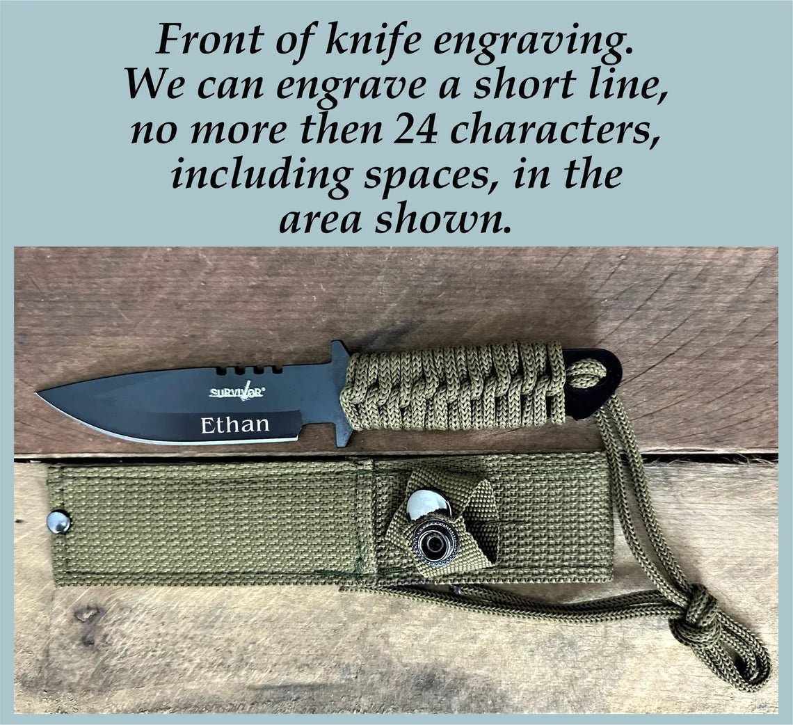Unique Personalized Graduation Paracord Knife Customized Guy Gifts Gifts for Men by Groovy Guy