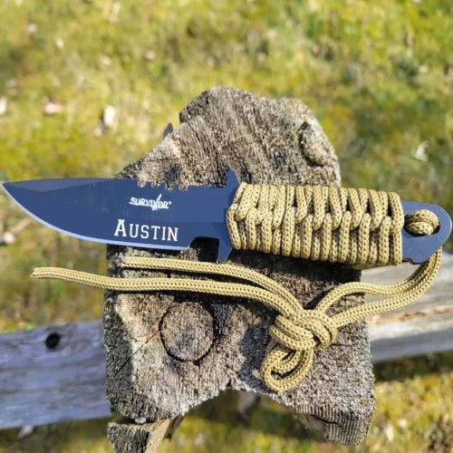 Unique Personalized Graduation Paracord Knife Customized Guy Gifts Gifts for Men by Groovy Guy