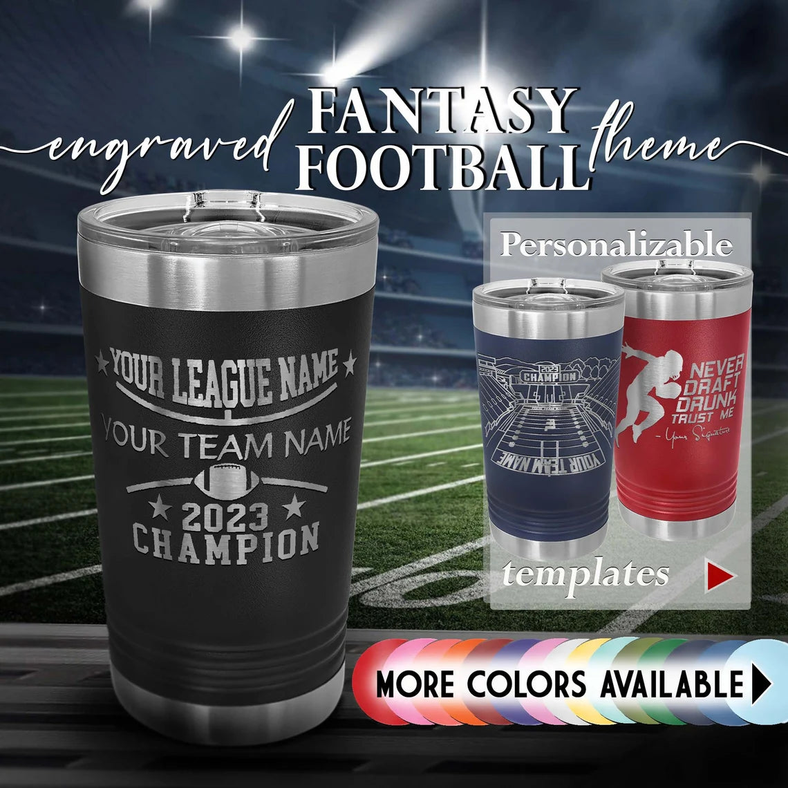 Personalized American Football Couple Tumbler - To Me You're