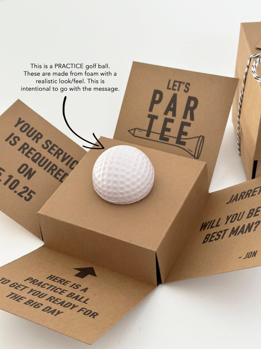 Unique Personalized Wedding Party Golf Proposal Box Customized Proposal Box Gifts for Men by Groovy Guy