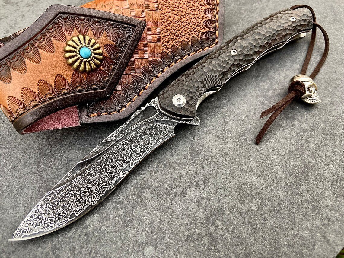 Unique Personalized Durable Damascus Core Blade Customized Knives Gifts for Men by Groovy Guy