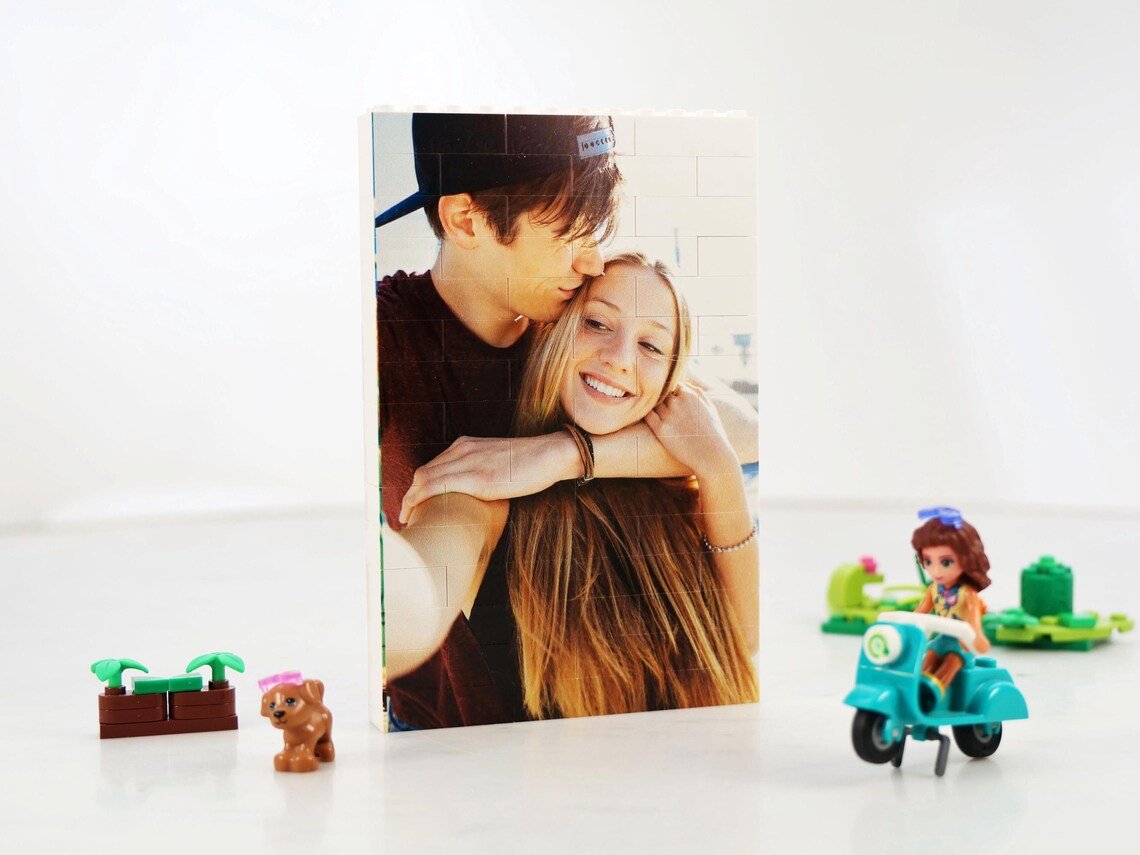 Unique Personalized Mini - Figure Brick Photo Puzzle Customized Gifts for Men by Groovy Guy