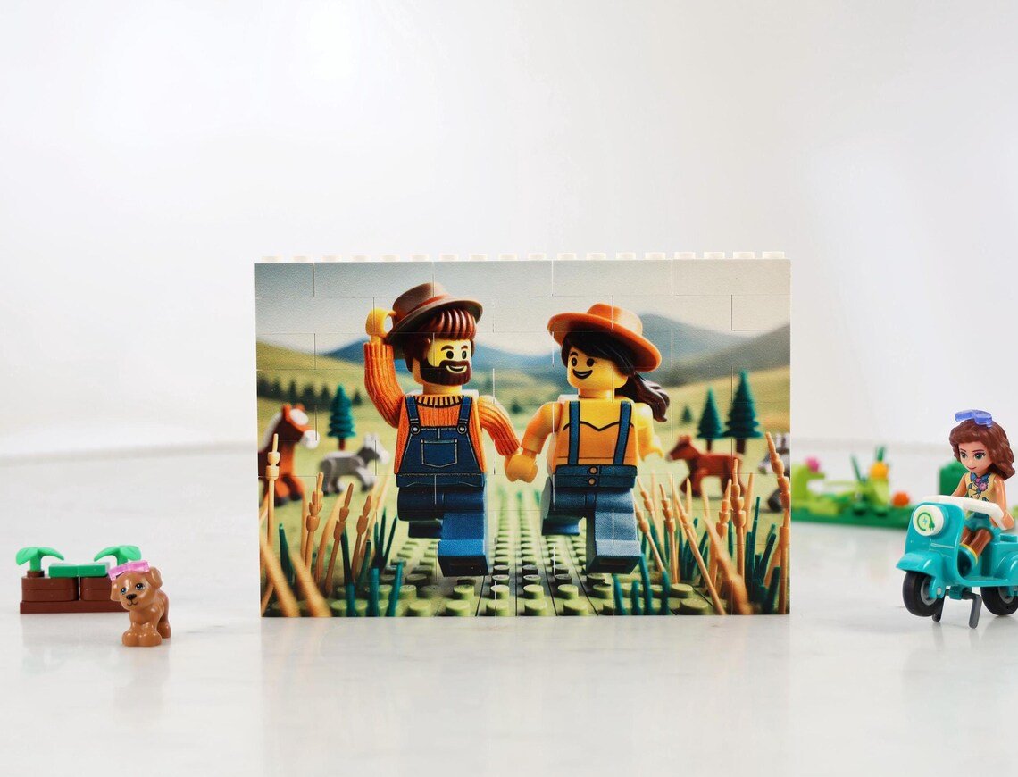 Unique Personalized Mini - Figure Brick Photo Puzzle Customized Gifts for Men by Groovy Guy