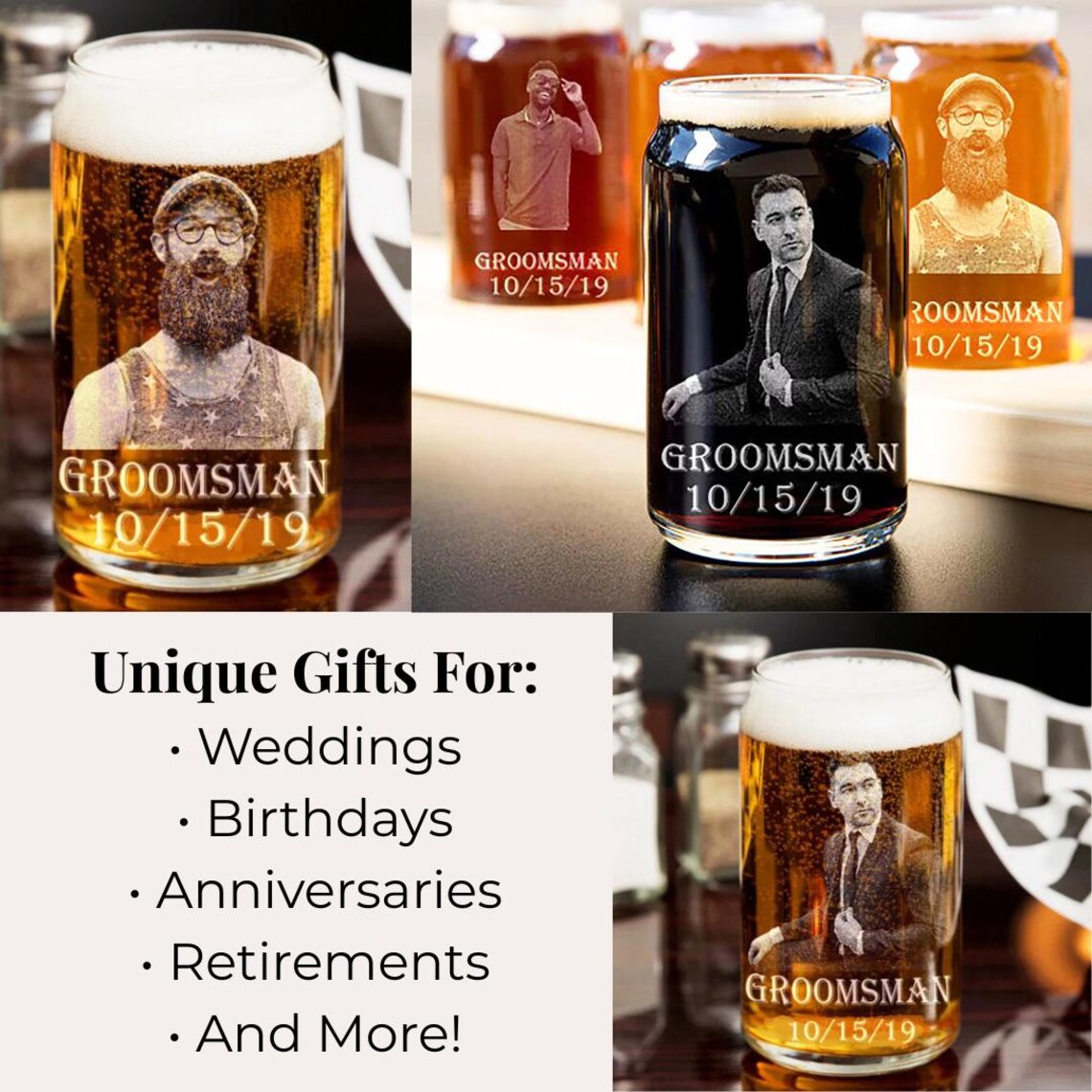 Candid Can Personalized Beer Glass