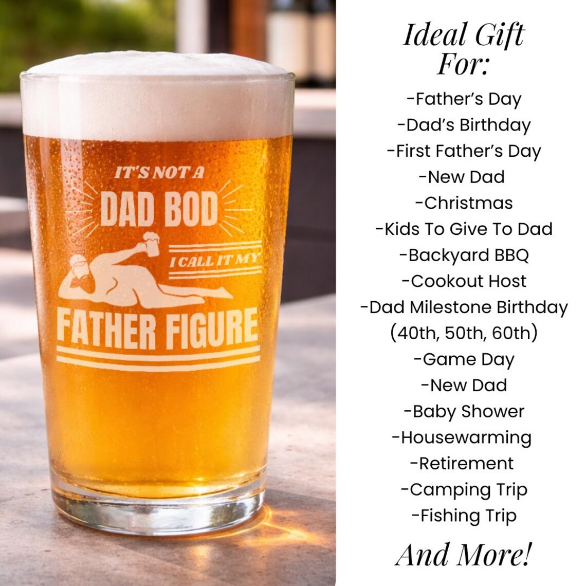 Father Figure Dad Beer Mug