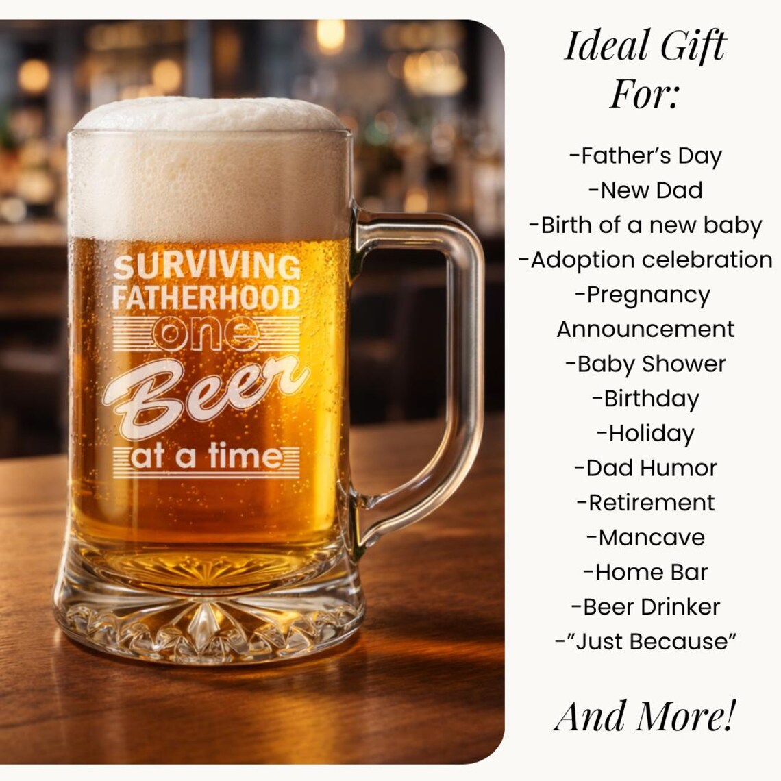 Dads Brew | Surviving Fatherhood Beer Glass