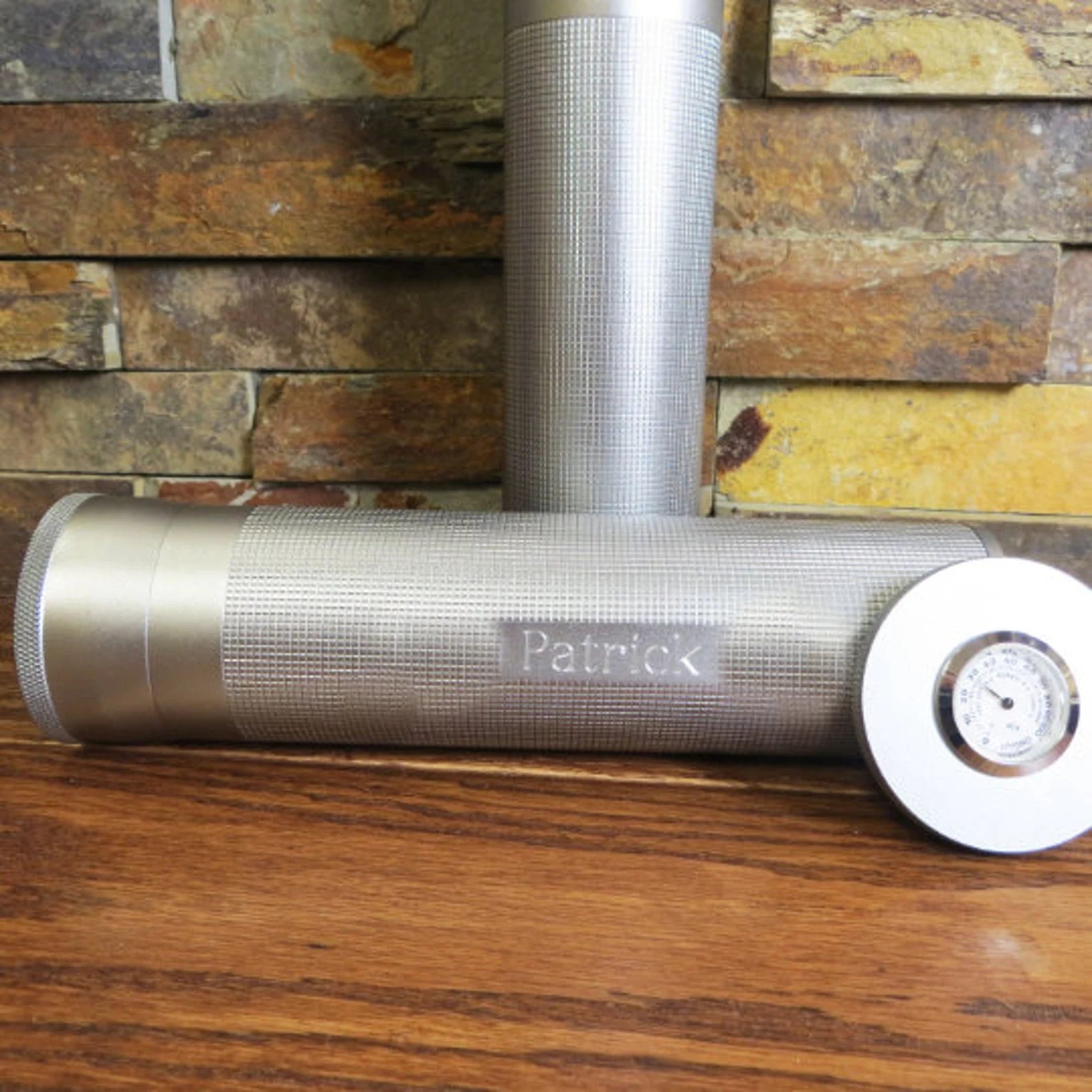 Silver Personalized Travel Humidor