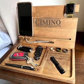 Personalized Wooden Docking Station